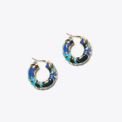 Marmo Logo-Engraved Hoop Earrings