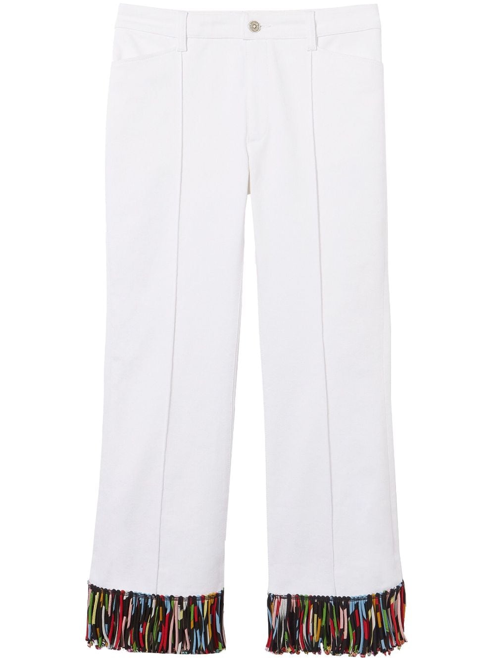 fringe-detailing cropped trousers