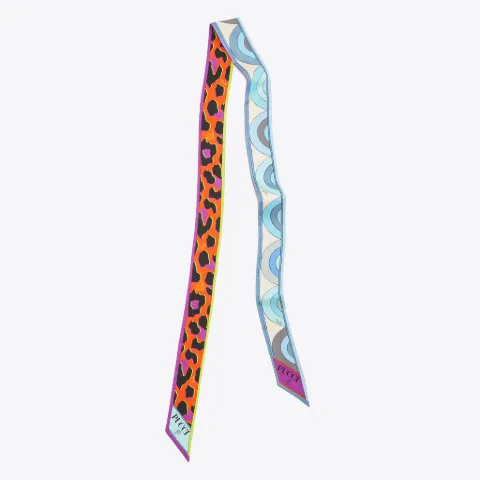 Leopardo And Onde-Print Silk-Twill Scarf