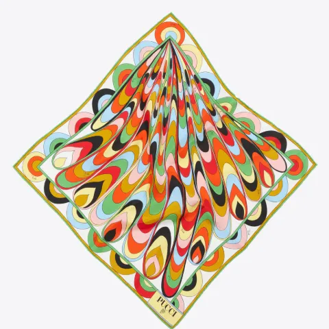 Onde-Print Small Silk-Twill Carré