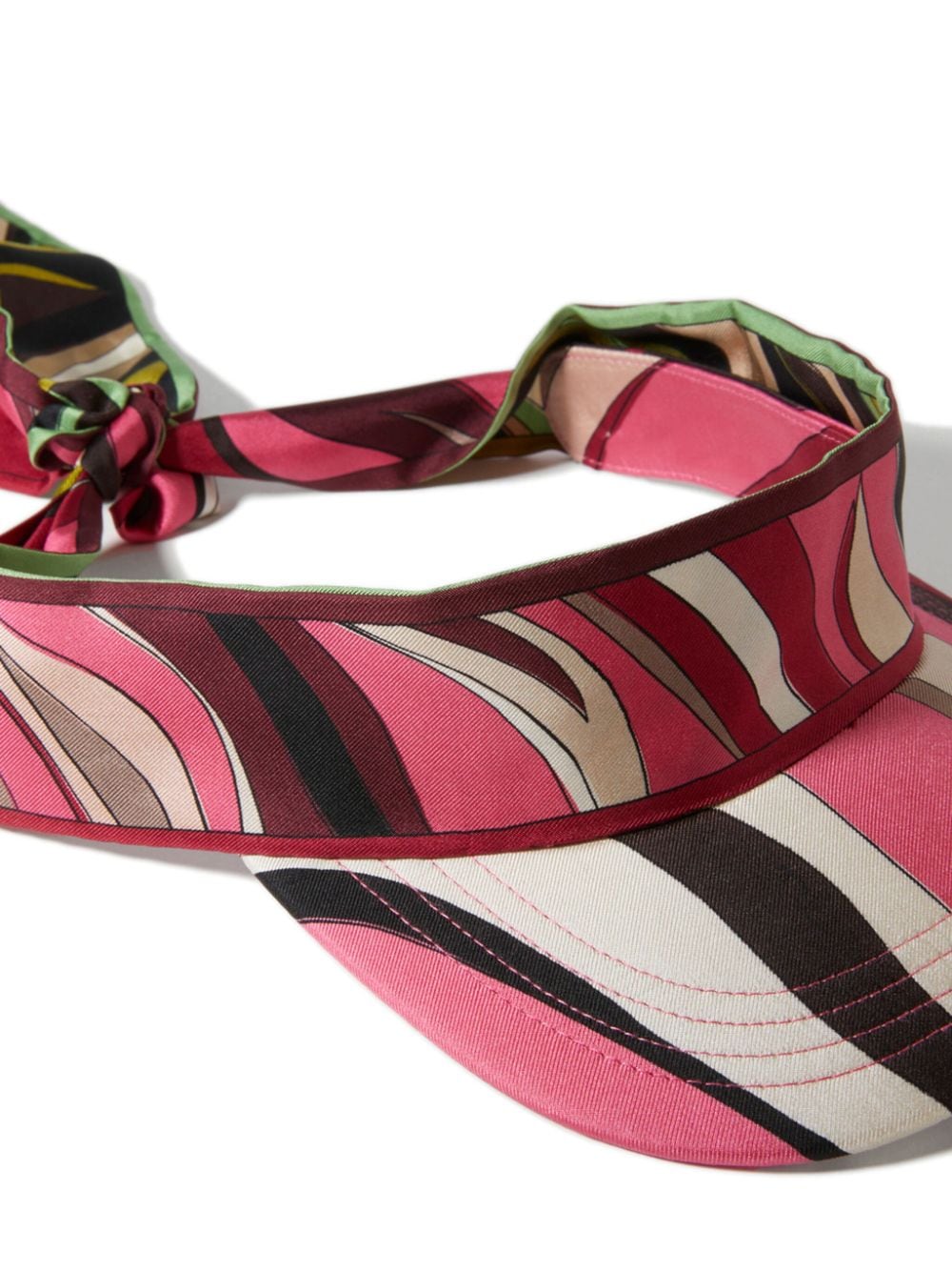 PUCCI graphic-print silk visor - Roze