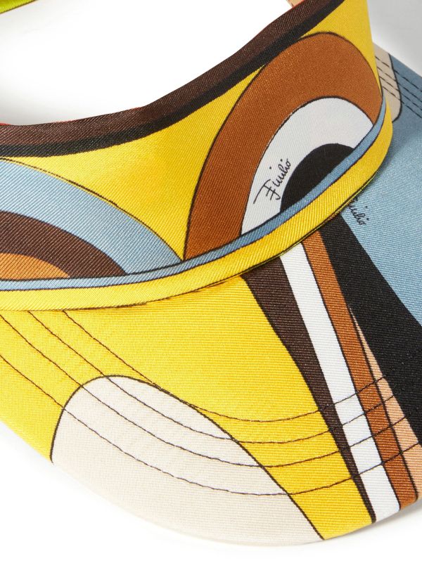 PUCCI abstract-pattern Silk Visor Hat - Farfetch