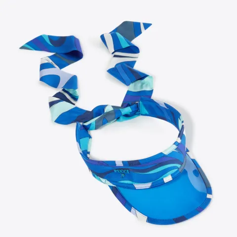Marmo-Print Silk-Twill Visor