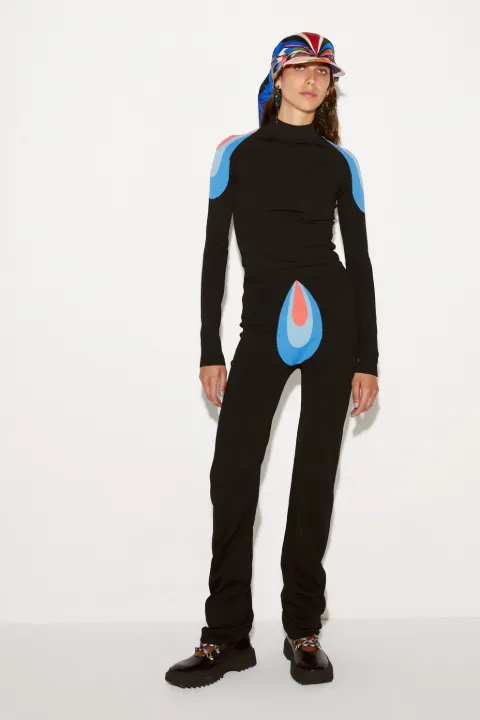 Goccia-Intarsia Straight-Leg Trousers