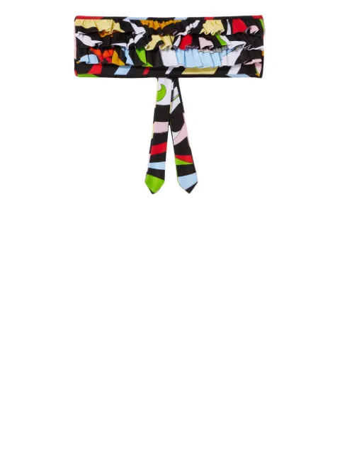 PUCCI - striped ruffled bikini set