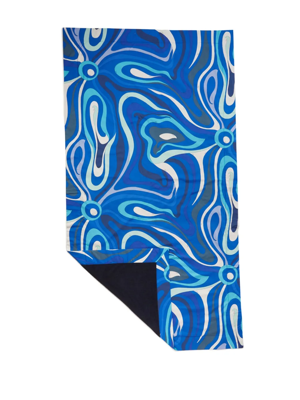 PUCCI graphic-print cotton beach towel - Blauw