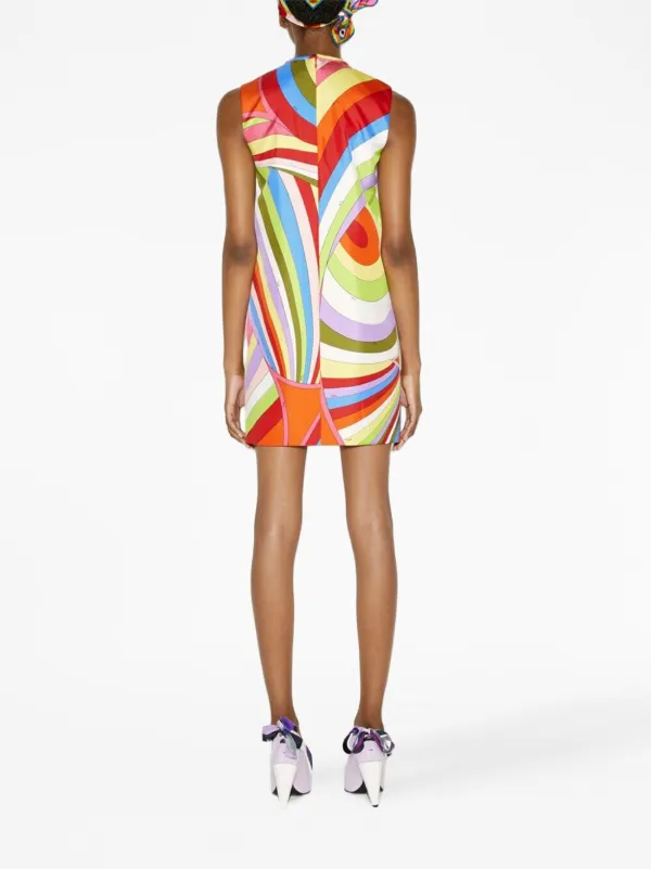 Iride Printed Off-shoulder Mini Dress