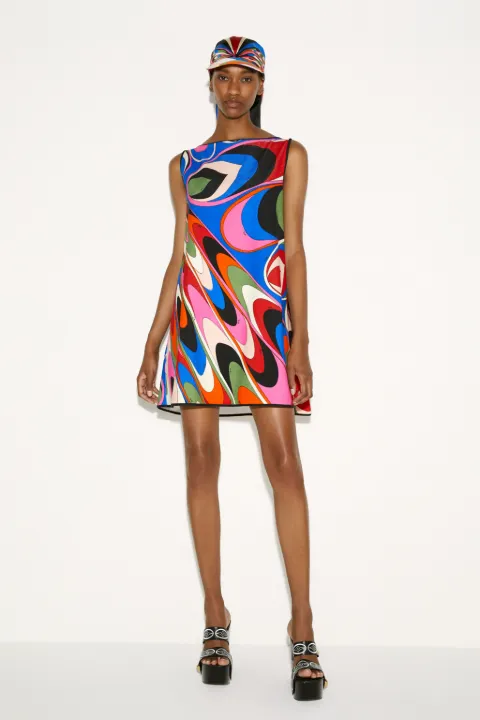 Onde And Goccia-Print Mini Dress