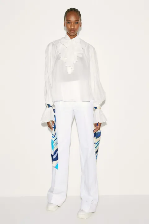 Fiamme-Print Cotton Top