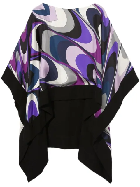 PUCCI - Onde-print wool poncho