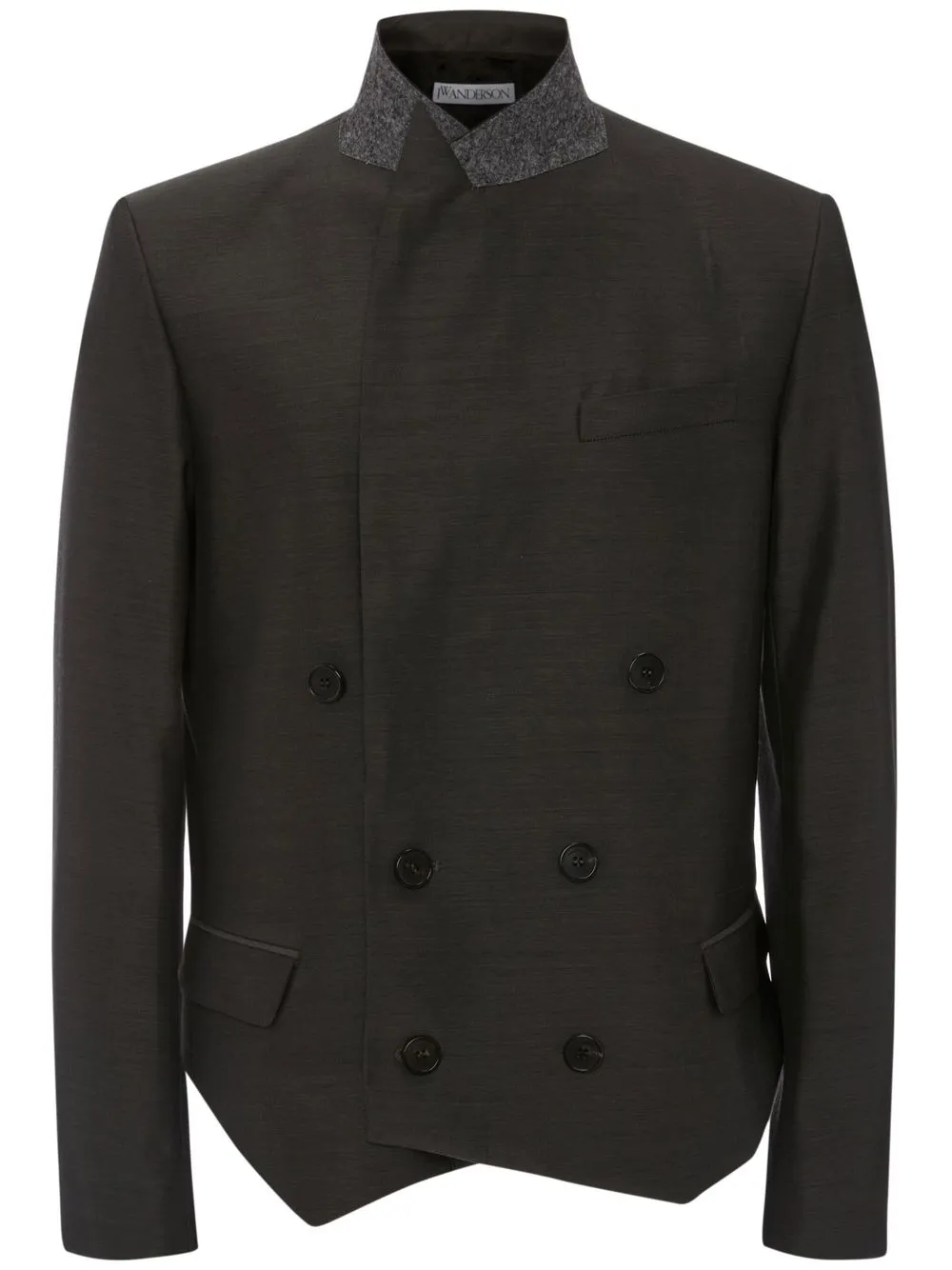 

JW Anderson asymmetric double-breasted jacket - Black