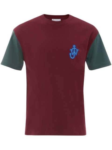 JW Anderson Anchor-patch contrast-sleeves T-shirt Men