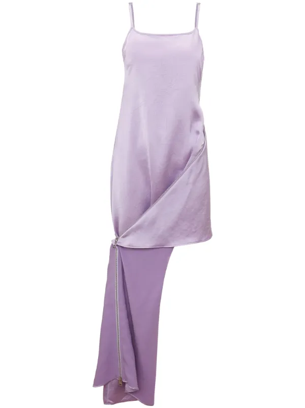 JW Anderson Crease-effect Ankle-length Dress in Purple