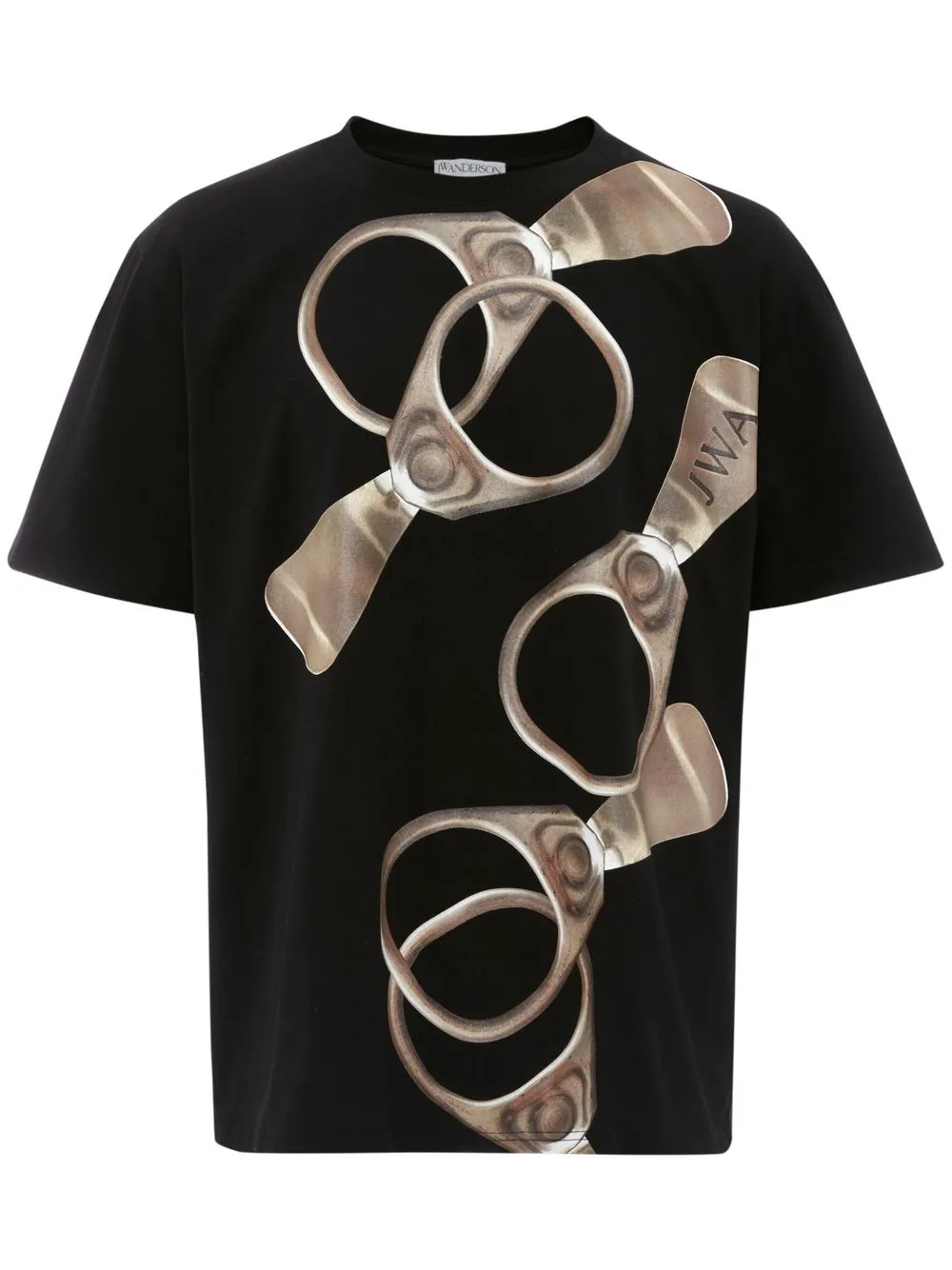 

JW Anderson playera con cuello redondo y estampado gráfico - Negro