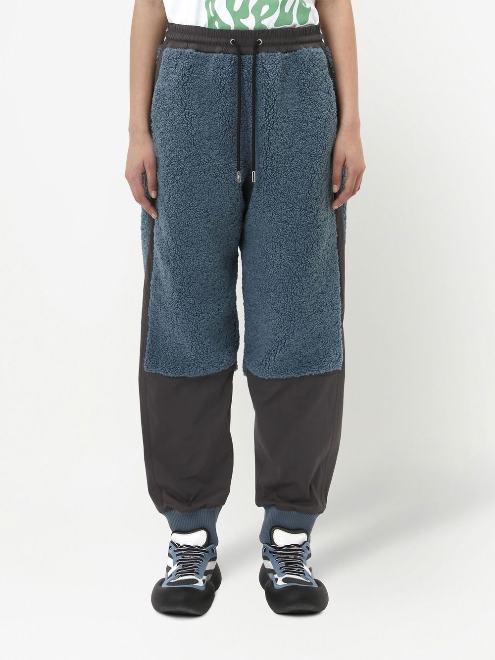 Shop Jw Anderson Drawstring Track Pants In Blue