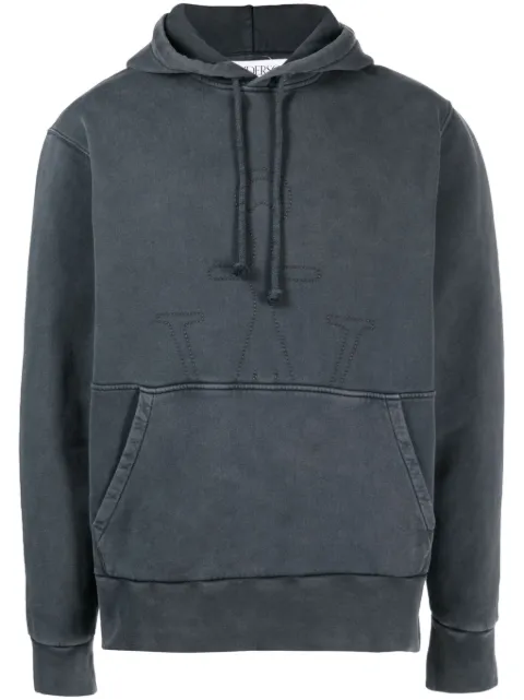 logo-embroidered hoodie