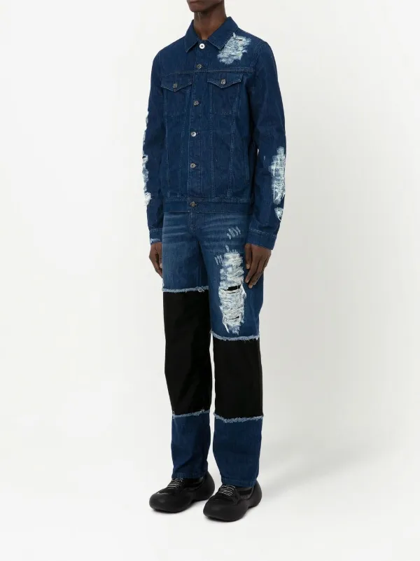 JW Anderson ダメージ デニムジャケット JW Anderson ダメージ デニムジャケット | ブルー | FARFETCH JP