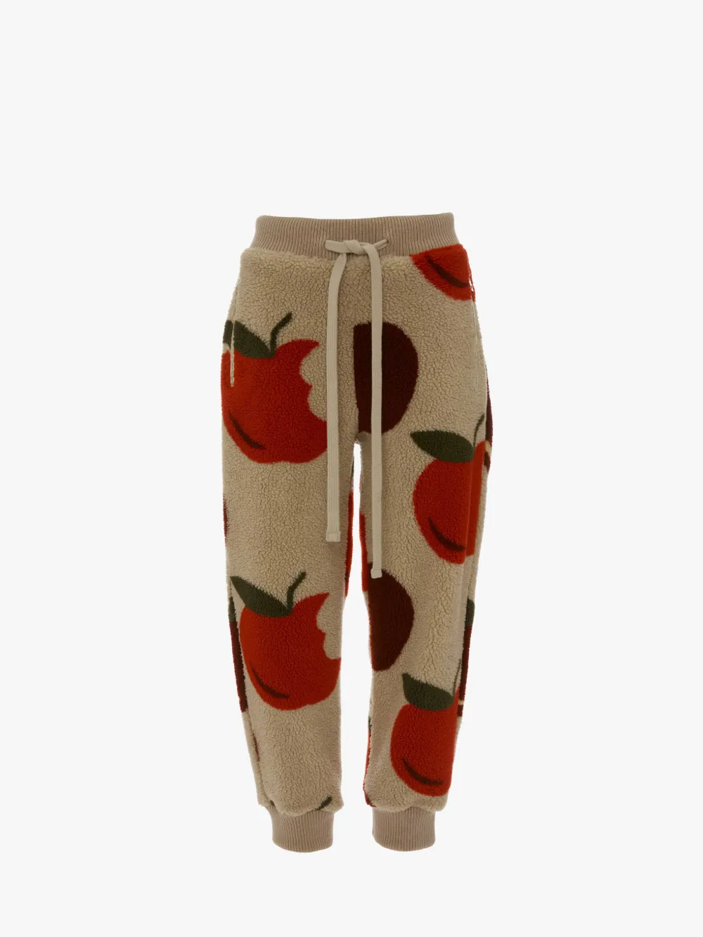 Jw Anderson Tapered Fleece Joggers In Neutrals