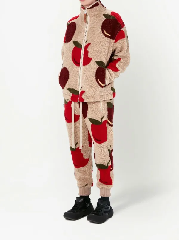 JW Anderson graphic-print tapered-leg Track Pants | Neutrals