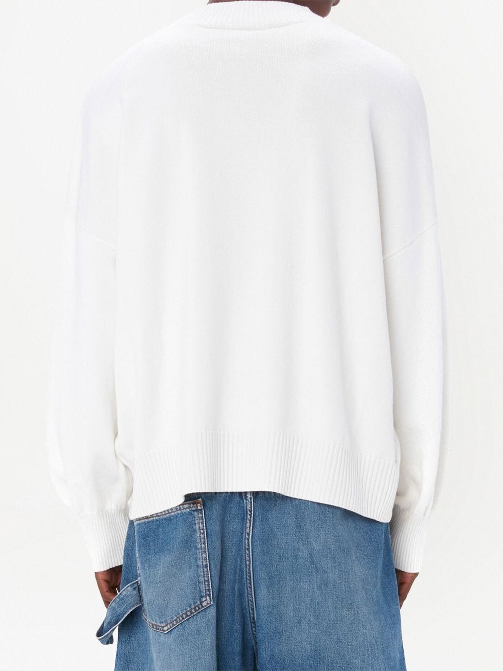 Shop Jw Anderson Eat Me Print Knit Jumper In White