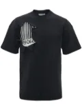 JW Anderson barcode-print short-sleeved sweatshirt - Black