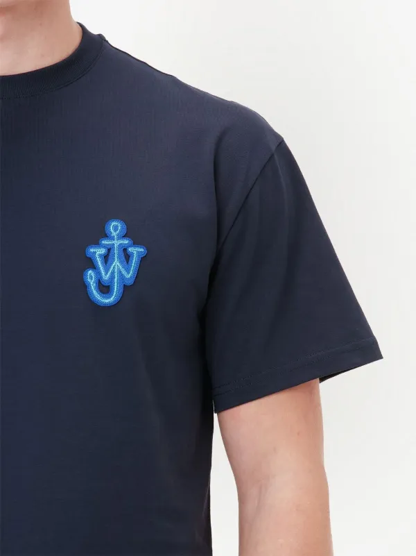 JW Anderson アンカーパッチ Tシャツ | ブルー | FARFETCH JP