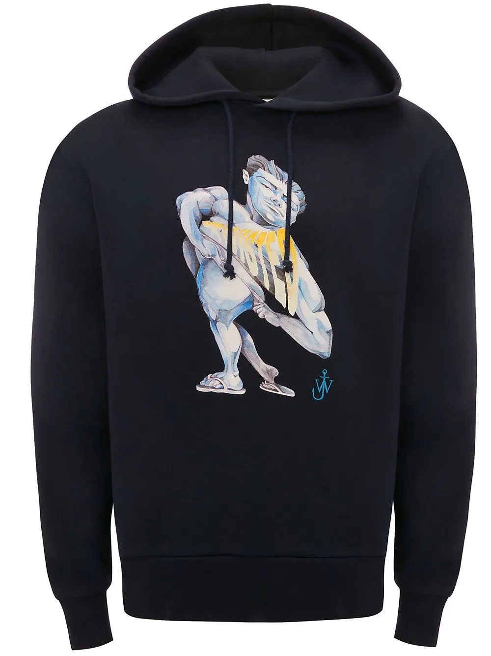 JW ANDERSON GRAPHIC-PRINT PULLOVER HOODIE