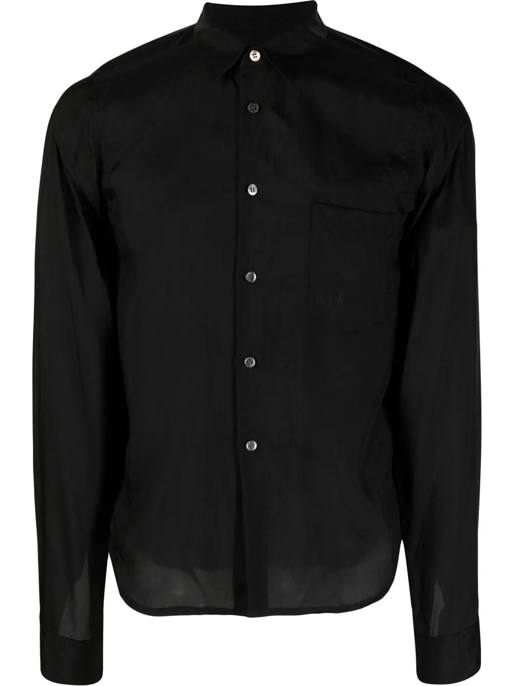 

Black Comme Des Garçons patch-pocket long-sleeve shirt