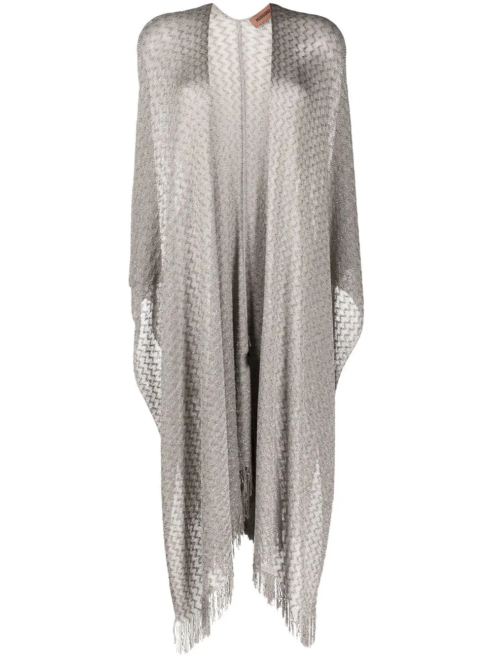 

Missoni weave-knit zig-zag cape - Grey