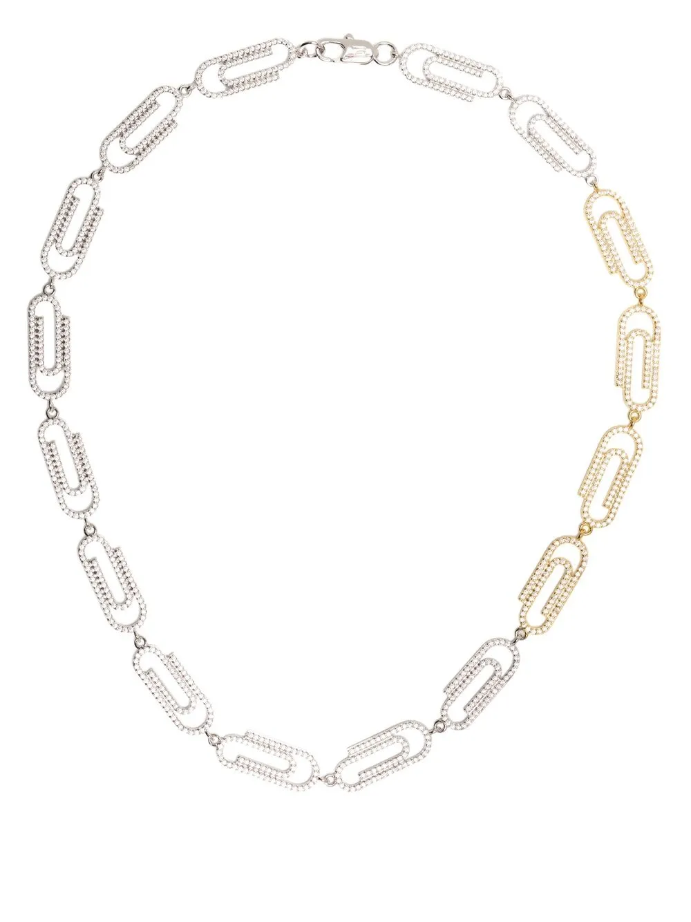 

DARKAI Paperclip pavé chain necklace - Gold