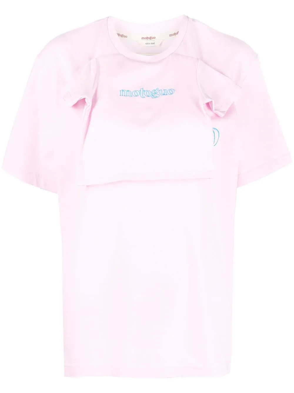 

MOTOGUO double layered T-shirt - Pink