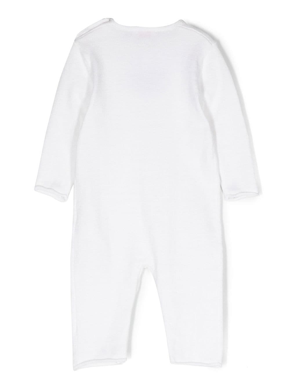 Shop Il Gufo Teddy-motif Cotton Bodysuit In White