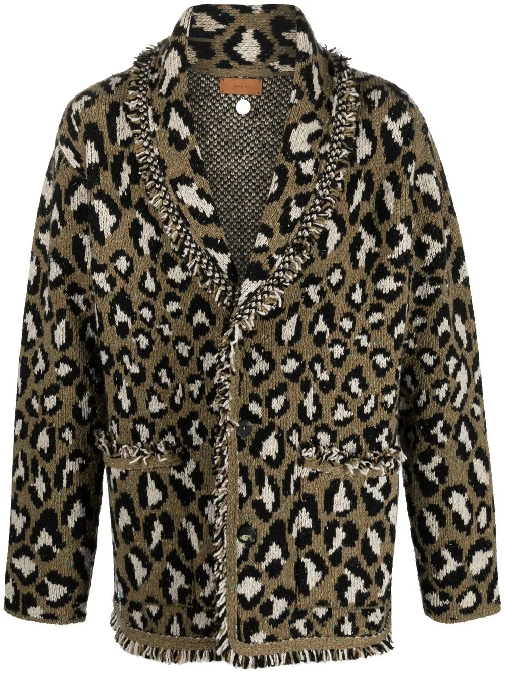 

Alanui leopard-print oversized jacket - Verde