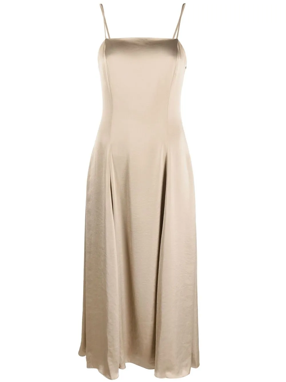 

Theory crushed satin midi dress - Neutrals