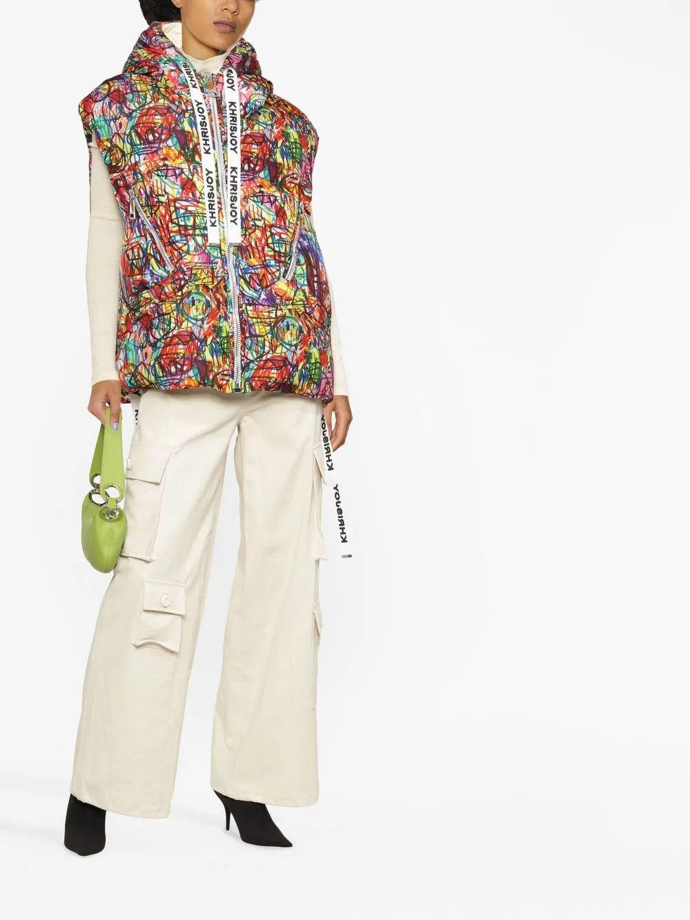 Khrisjoy Bodywarmer met graffiti-print - Rood
