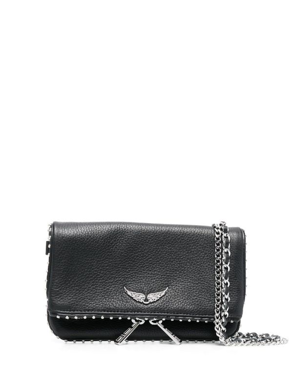 Zadig & Voltaire Rock Leather Clutch Bag in White