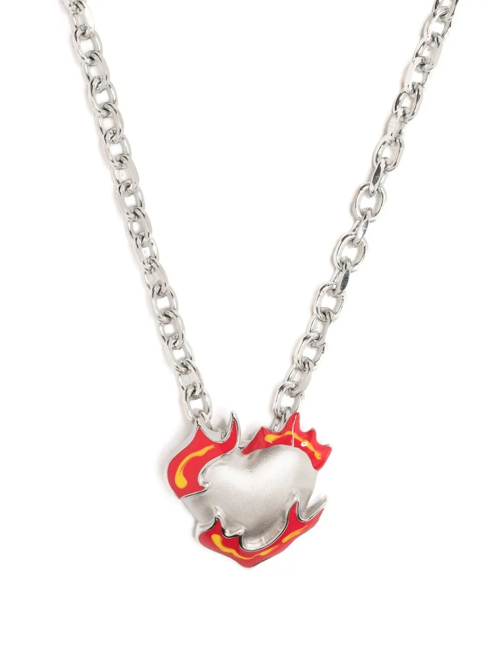 

DARKAI flame-heart charm necklace - Silver