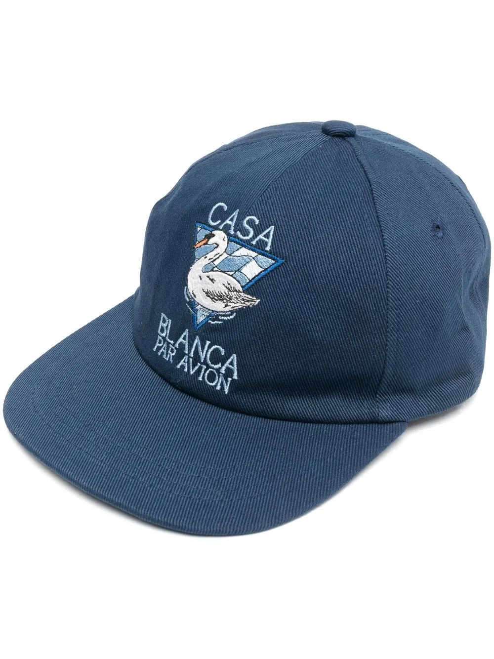 

Casablanca logo-embroidered cap - Blue