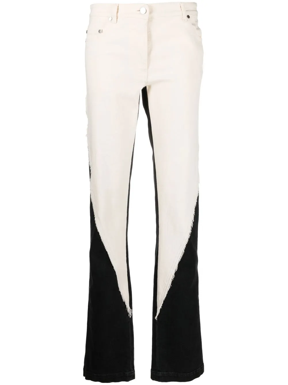 

Peter Do colour-block patchwork jeans - Neutrals