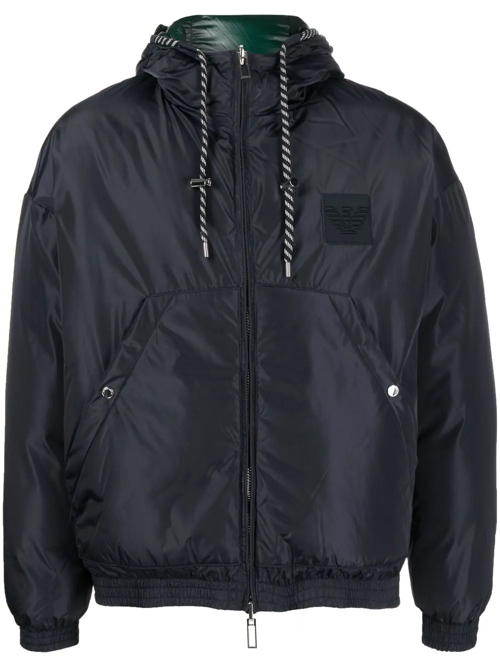 

Emporio Armani reversible hooded padded jacket - Blue
