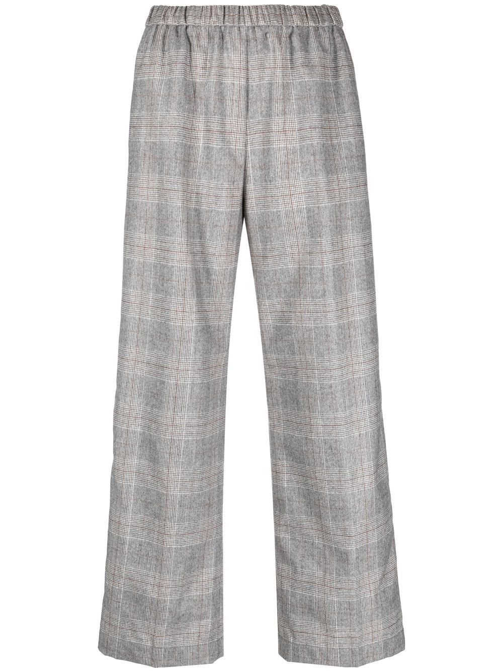 

ASPESI check-pattern cropped trousers - Grey