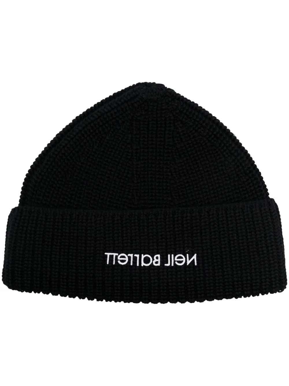 

Neil Barrett logo-embroidered beanie - Black