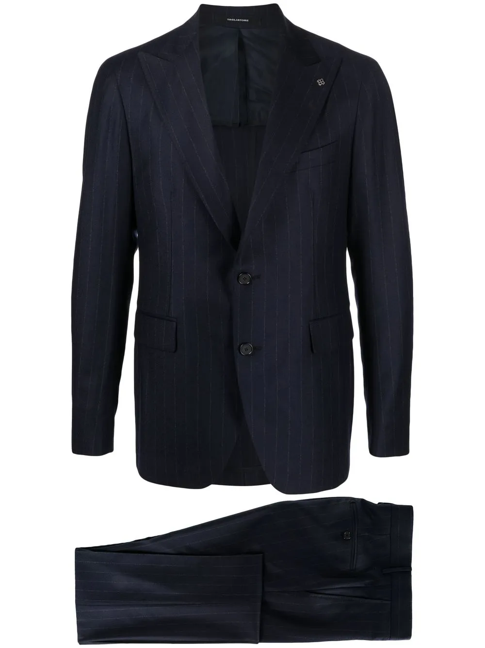 

Tagliatore pinstripe virgin-wool two-piece suit - Blue