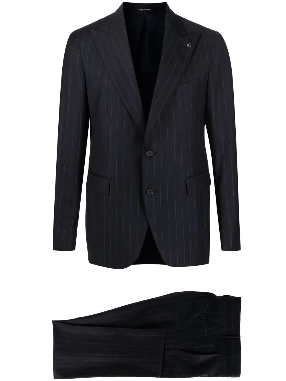 

Tagliatore pinstripe virgin-wool two-piece suit - Blue