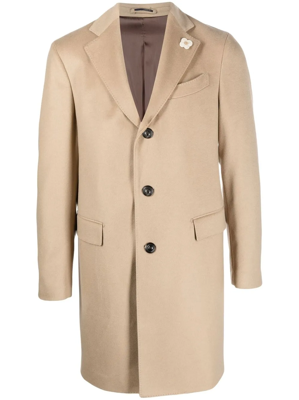 

Lardini notched-lapel single-breasted coat - Neutrals