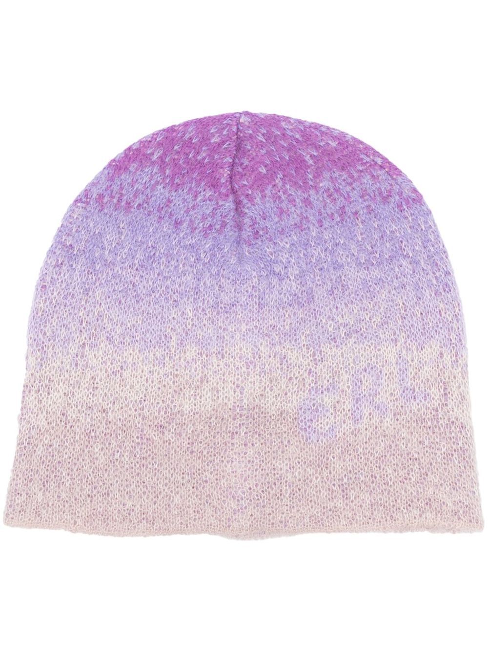 

ERL ombré-effect intarsia-logo beanie - Purple