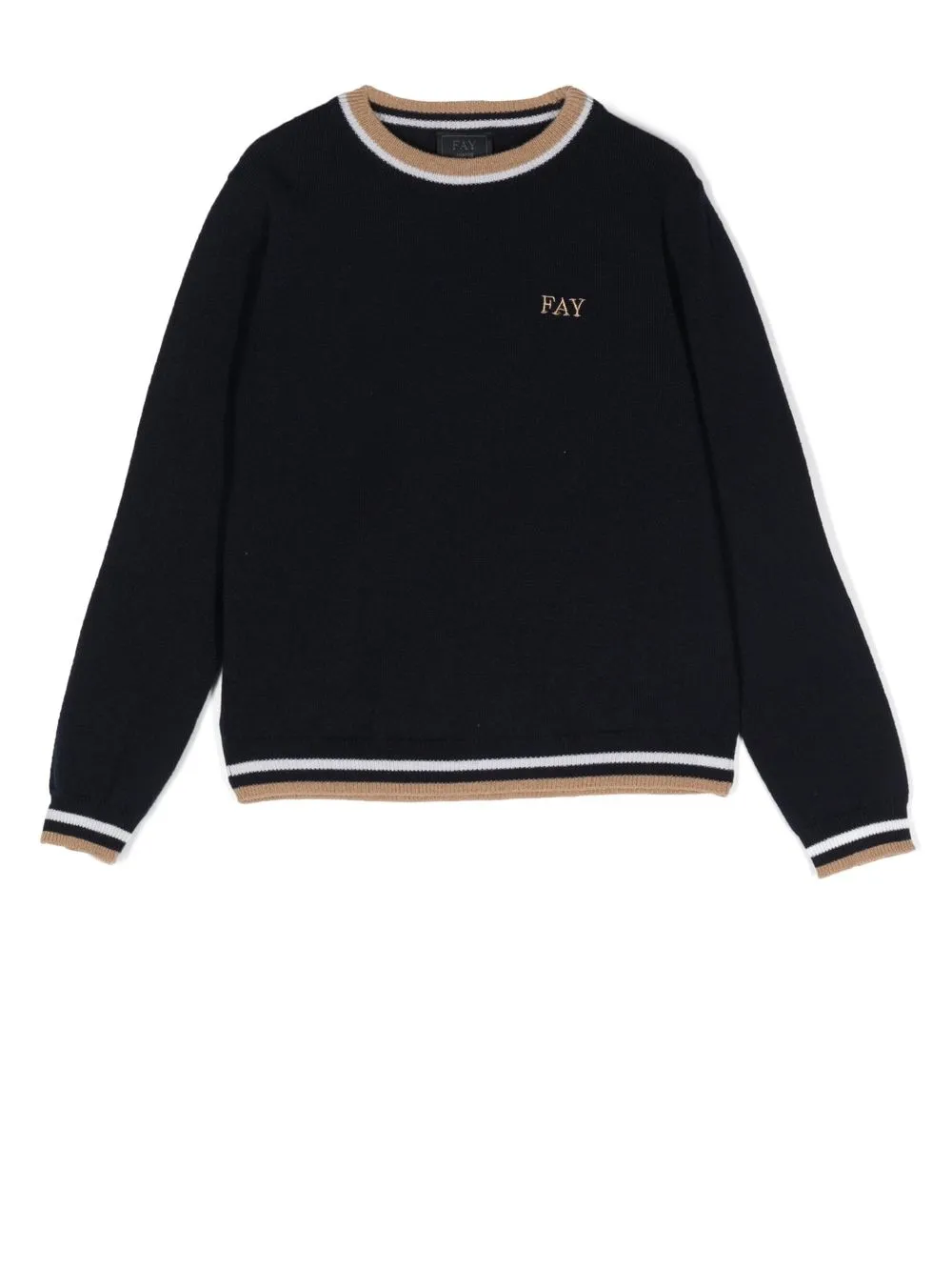 

Fay Kids elbow-patch wool-blend sweater - Blue