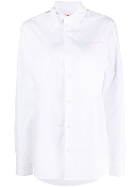 Marni long-sleeve cotton shirt Women