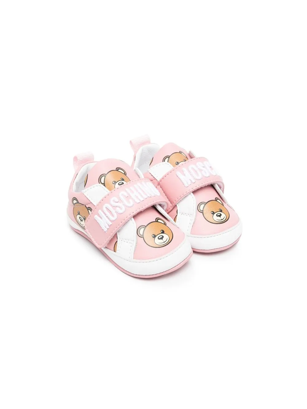 

Moschino Kids teddy touch-strap sneakers - Pink