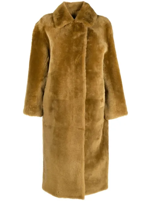 Yves Salomon Manteau Agneau single-breasted coat 